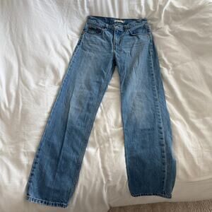 Levi’s Low Pro Straight Blue Jeans Size 25 High Rise Denim
